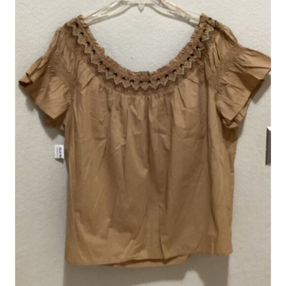 Old Navy Vintage Style Brown Blouse With Intricate Crochet Detailing - Women's S - Picture 4 of 5